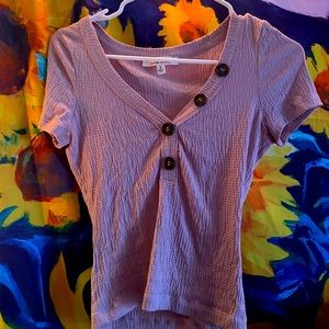 mauve v neck